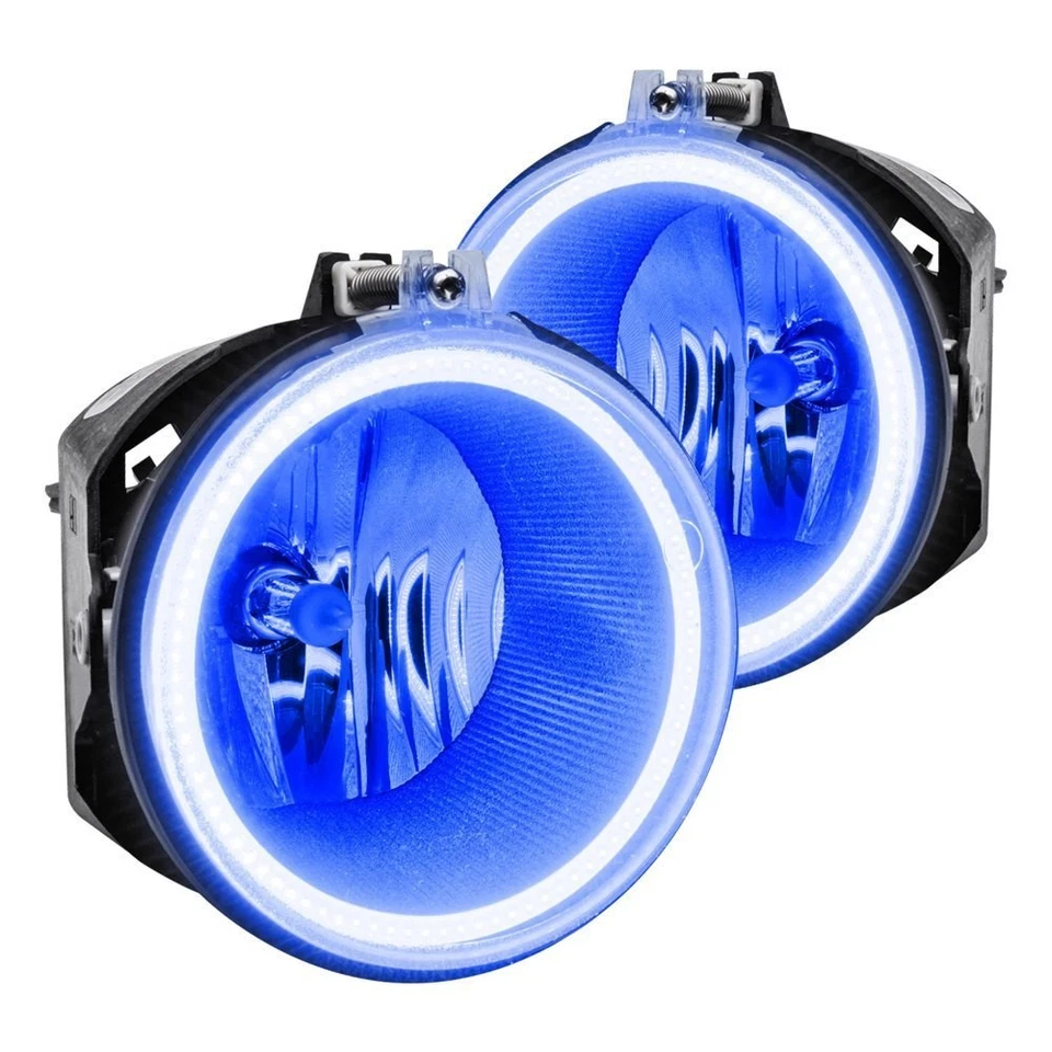 LED Fog Lights Halo Ring Lights Blue For 2006-2010 Jeep Commander Foto 2 de 4