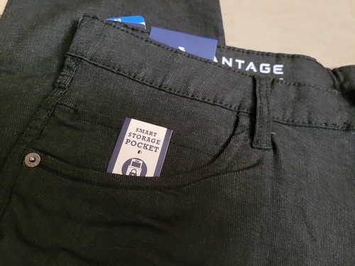 NEW IZOD ADVANTAGE BLACK ULTRAFLEX STRETCH DRESS PANTS MENS 32X32 - Picture 5 of 9