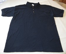 Gildan Activewear Ultrablend Heavyweight Size S small men's Navy polo shirt NOS