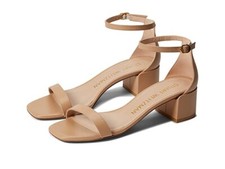 Stuart Weitzman Z3253 Womens Adobe Leather Nudistcurve 35 Block Sandal Size 8.5B