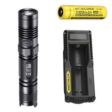 Nitecore P12 XM-L2 U2 Flashlight w/ UM10 Charger & NL189 Rechargeable Battery