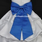 ROYAL BLUE TIE BOW SASH FOR WEDDING FLOWER GIRL DRESS sz S M L 2 4 6 8 10 12 14