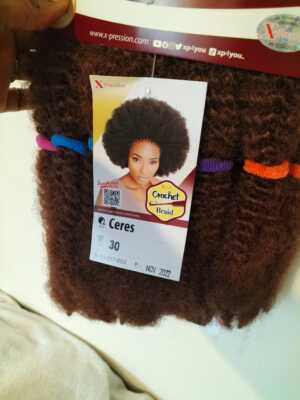 X-Pression Ceres Expression Afro Kinky Crochet Natural Twist