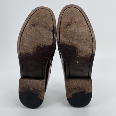 Mens 10 M Johnston & Murphy 15-1096 Brown Sheepskin Leather  display picture 3