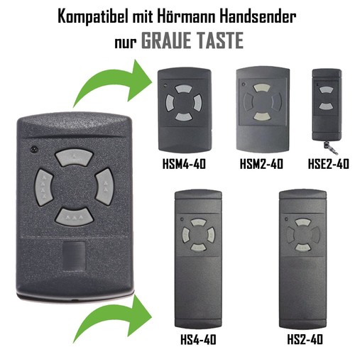 Telecomando Hörmann 40,685 MHz ricambio serie HS/HSE/HSM | 4 disegni selezionabili 40M - Foto 20 di 25