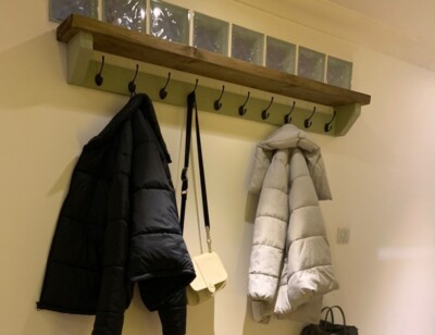 BESPOKE Solid Pine 3FT Coat Hook Rack with Shelf ANY SIZE