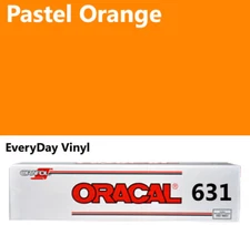 12"x5'- Pastel Orange -Matte Oracal 631 Exhibition CAL Vinyl Roll-Adhesive Vinyl