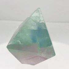 Multi-hue standing Natural Fluorite Pyramid | 35x26x25mm | Green/Purple |