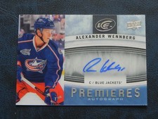 2014-15 14/15 UD Ice Premieres Autograph IPA-AW Alexander Wennberg Blue Jackets