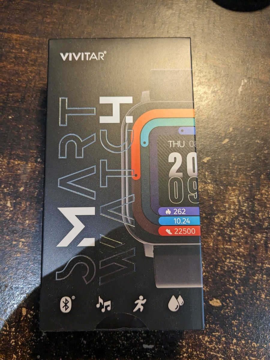 Vivitar Smart Watch Touch Screen Waterproof SMRTW20-BLK