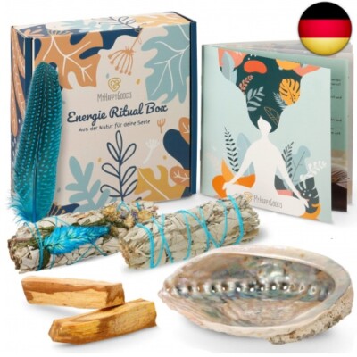 MyHappyGoods Premium Räucherset I Weisser Salbei zum Räuchern, Palo Santo I R