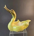 Vintage Hull Pottery Green Duck Goose Planter Candy Trinket Dish USA MCM Ashtray