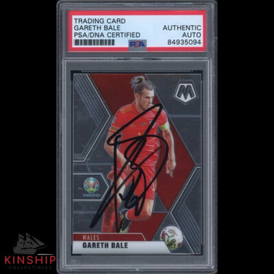 Gareth Bale signed 2021 Panini Mosaic Card PSA DNA Slabbed Soccer