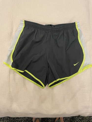Nike Dri Fit Tempo Running Shorts Black/Neon Girls Size Large