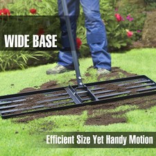 Lawn Leveller Rake 200cm 75x25cm Levelawn Tool Heavy Duty Galvanised Grass Bed