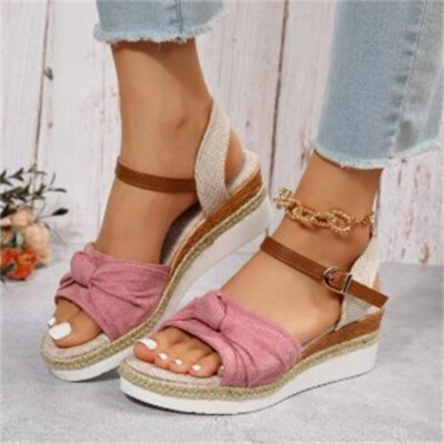 Damen Sandalen Bequeme Hausschuhe Plateausandalen Orthopädische Peep Toe Schuhe 