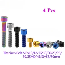 Titanium Bolt M5x10 12 16 18 20 25 30 35 40 45 50 55 60mm Socket Cap Hex Screw
