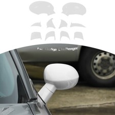 White Exterior Side Door Mirror Covers Shell Cap Trim For Dodge Challenger 2009