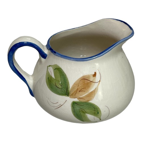 Vintage 1950's Secla Blue and Green Hand Painted Ceramic Pitcher Jug Portugal - Picture 2 of 7