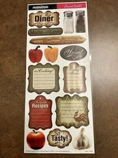 Creative Imaginations Sam’s Kitchen Signs Stickers JUMBO Samantha Walker