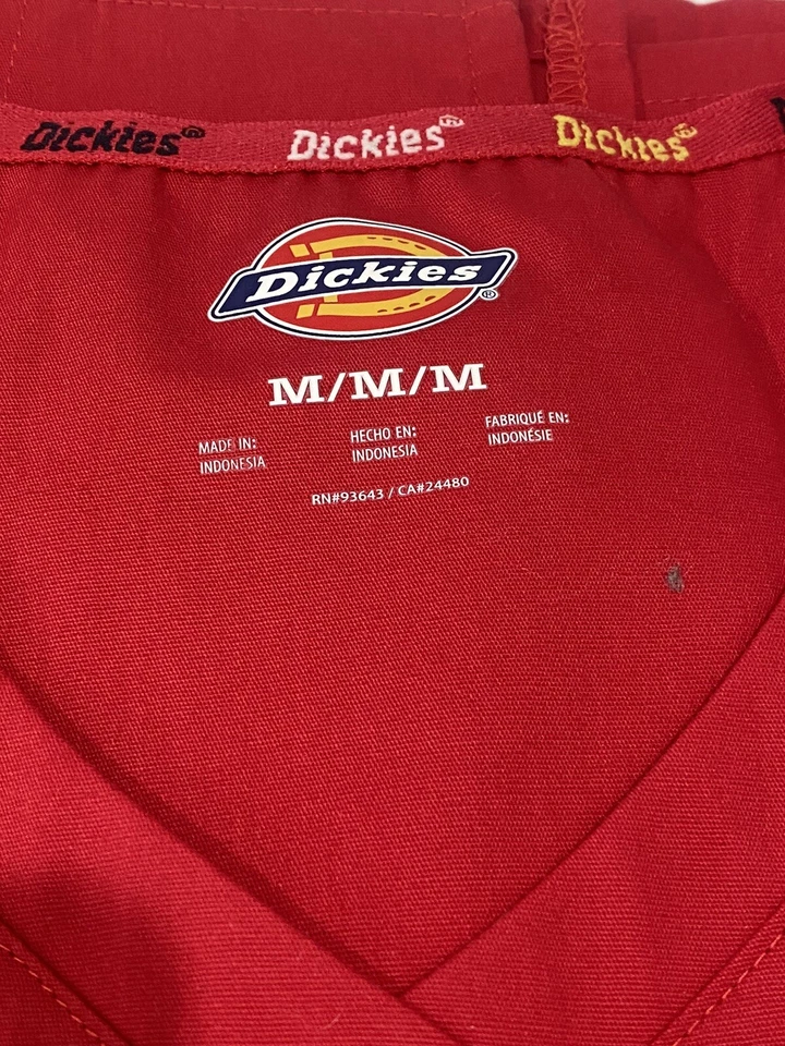 Dickies Scrub Top Uniforms multicolor Mock Wrap Womens Double Pockets 3pcs Sz M - Image 3 of 4