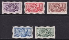 MONACO 1955 Knight on Horseback set of 5 SG 512-516 MNH/** (CV £85)