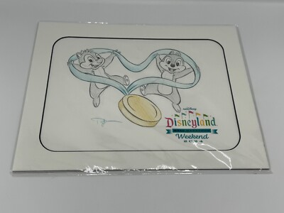 カリフォルニアディズニー　チップとデール　スケッチ Disney Artist Sketch Chip 'n Dale Disneyland Half Marathon