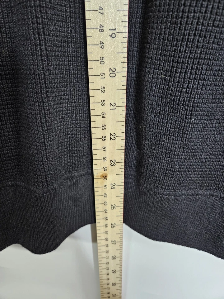 Cárdigan suéter grande clásico 100 % algodón negro Michael Kors para hombre cremallera completa Foto 4 de 4