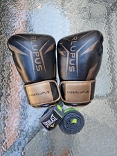 Liberlupus Boxing Gloves for Men Women Training Kickboxing Gold 16oz