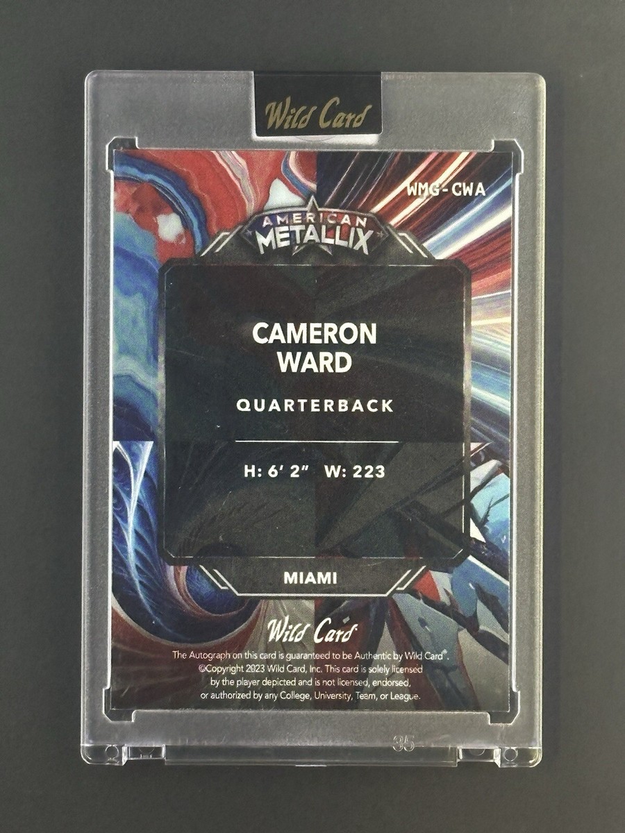 2024 Wild Card Cam Ward Auto American Metallix PRC /10 Miami #WML