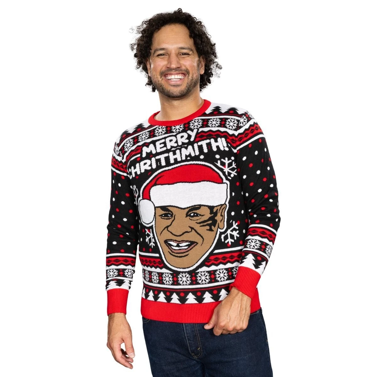 Funny Mike Tyson "Merry Chrithmith!" Ugly Christmas Sweater