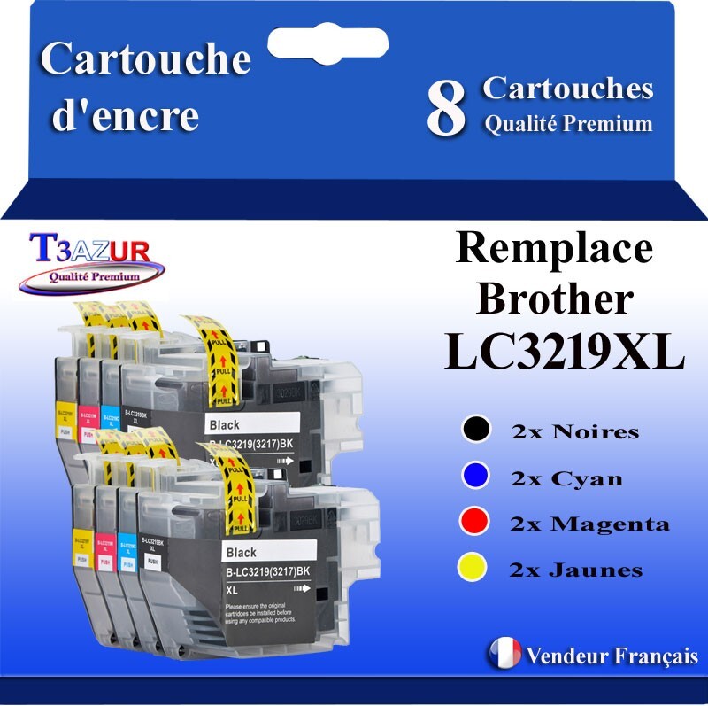 Cartouches LC3219 XL sans bavure pour imprimantes Brother MFC-J5930DW
