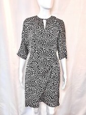 London Times Wrap Around Dress Animal Print Ruffled Size 4
