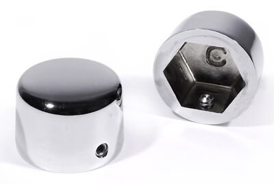 Achsabdeckungen Set vorne Chrom für Harley Davidson Achse Sportster Softail Dyna
