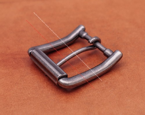 Vintage Silver Heavy Duty End Bar Single Prong Pin Belt Buckle Replacement 40mm - Picture 6 of 10