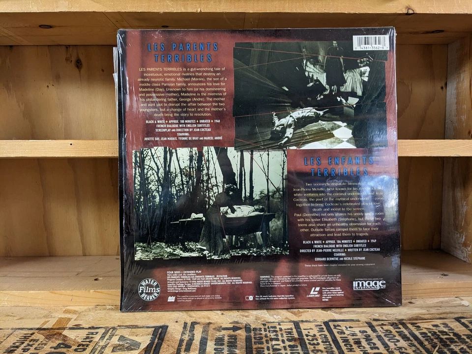 Les Parents Terribles/Les Enfants Terribles Laserdisc Jean Cocteau Image - Image 2 of 2