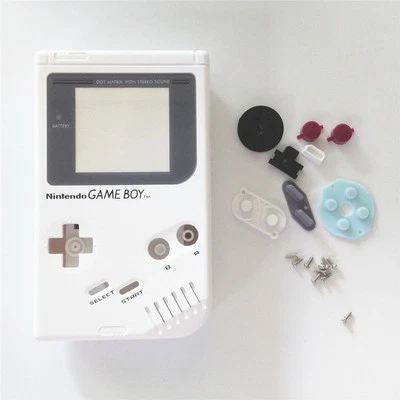 White New Full Housing Shell for Nintendo For Gameboy Classic DMG-01