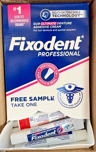 Fixodent Professional Denture Adhesive Cream 0.35 oz. 50 tubes per Box
