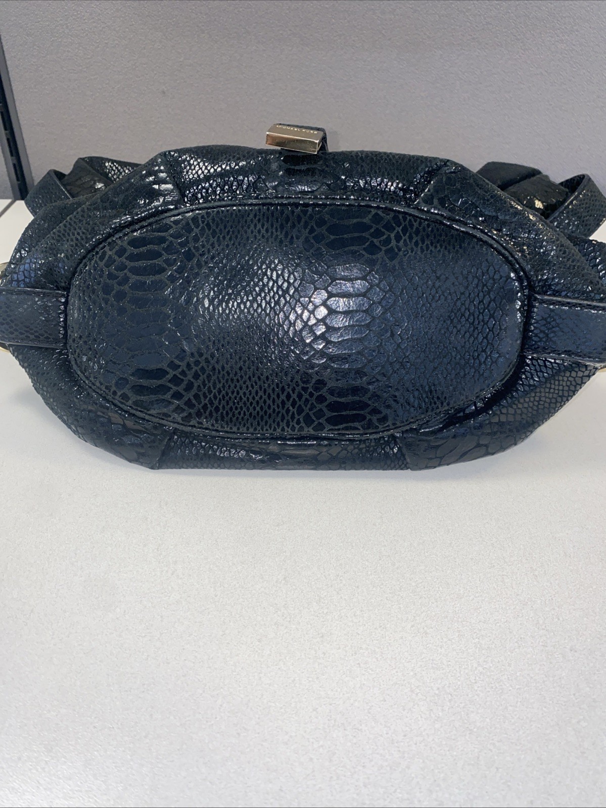 Michael Kors Black Python Embossed Leather Hobo S… - image 5