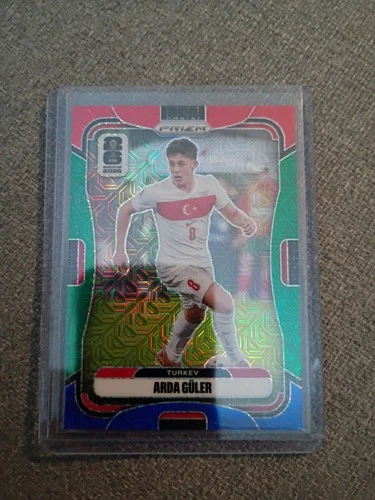 Arda Guler 2026 Panini Prizm World Cup  Red Blue Green Mojo #487 Turkey