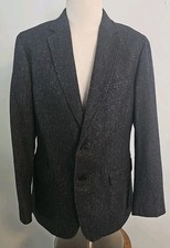 Banana Republic 40R SLIM FIT Black/White Herringbone Wool Blazer. Balli Italy