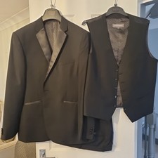 Taylor Wright Black Dinner Jacket Dress Suit 44regular 34 Waist 33 Leg