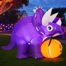 Halloween Inflatable 5 FT Dinosaur Decoration w/LED Lights Clearance for Holiday