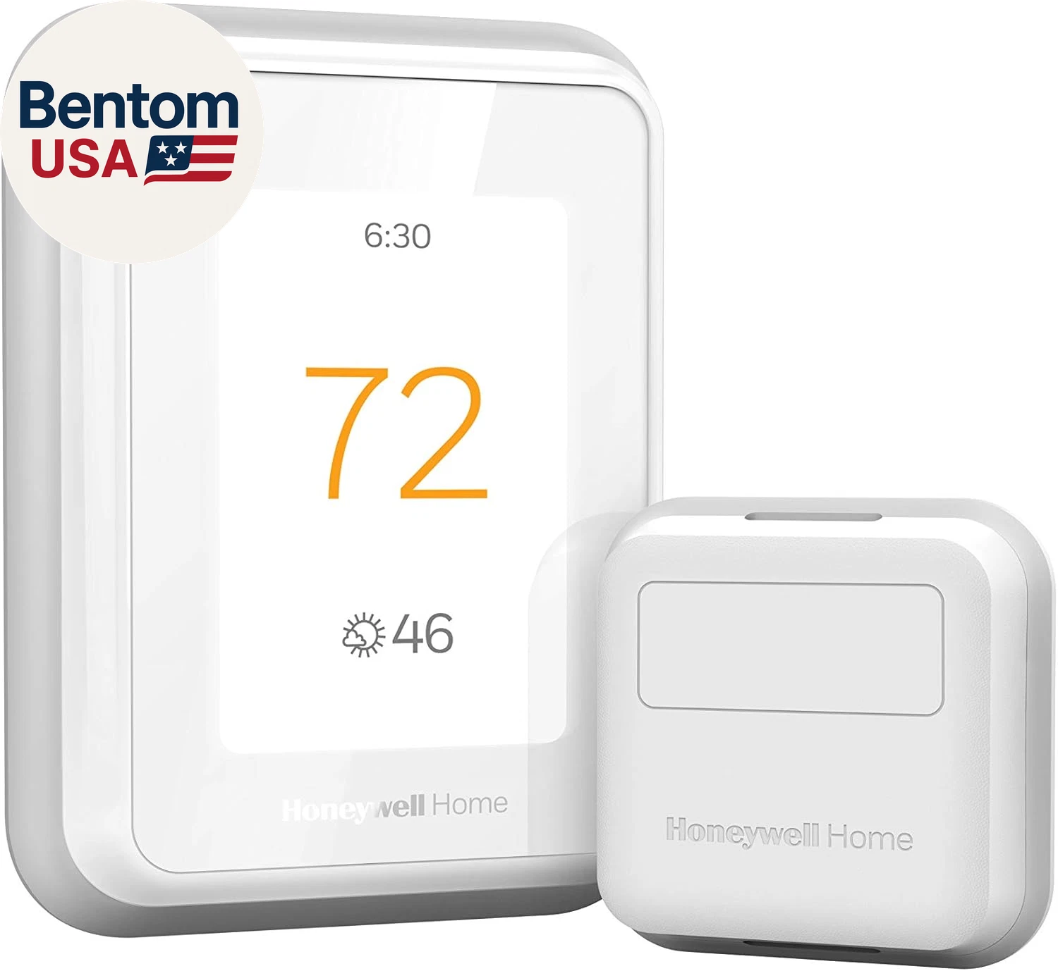 T9 Wifi Smart Thermostat with 1 Smart Room Sensor, Touchscreen Display, White