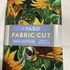 David Textiles 100 Cotton Fabric 44" Wide 1 Yard Cuts Flowers And Birds