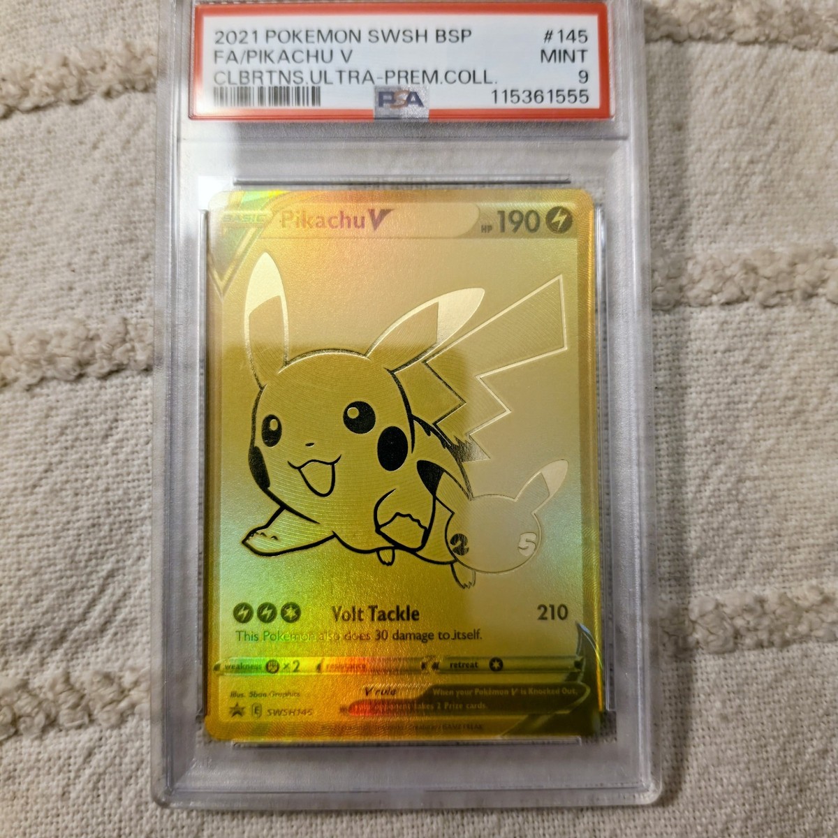 2021 Pokémon Celebrations Pikachu V Ultra Premium Collection PSA 9