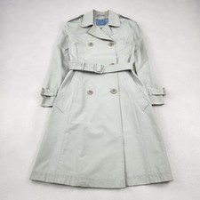 PRADA Trench Coat Double Breasted Belted Womens Beige From Japan