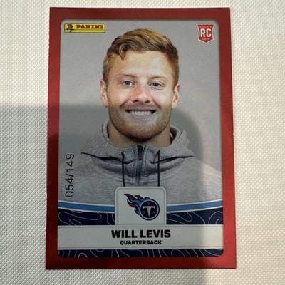 2023 Panini NFL Sticker & Card Collection Will Levis Red Parallel 054/149