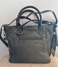 Bolso de hombro de cuero verde Rowallan bandolera asa superior bolso de mano nuevo con etiquetas. 