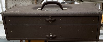 Vintage Kennedy 2 Drawer Tackle / Machinist Tool Box With Key And Contents
